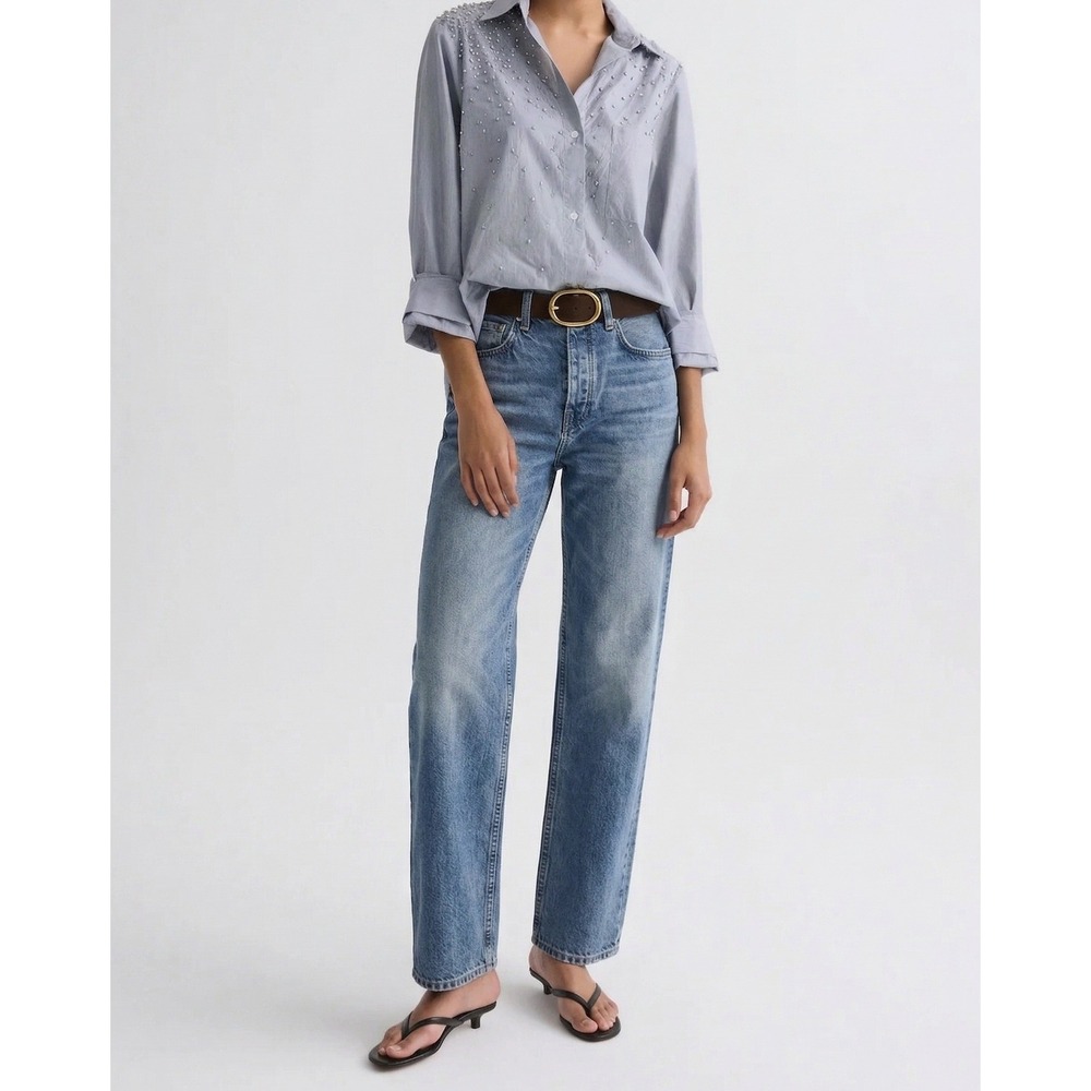 NWT TWP Pony Boy High Rise Slouchy Straight Leg Jeans Size 29 Vintage Wash‎ $450